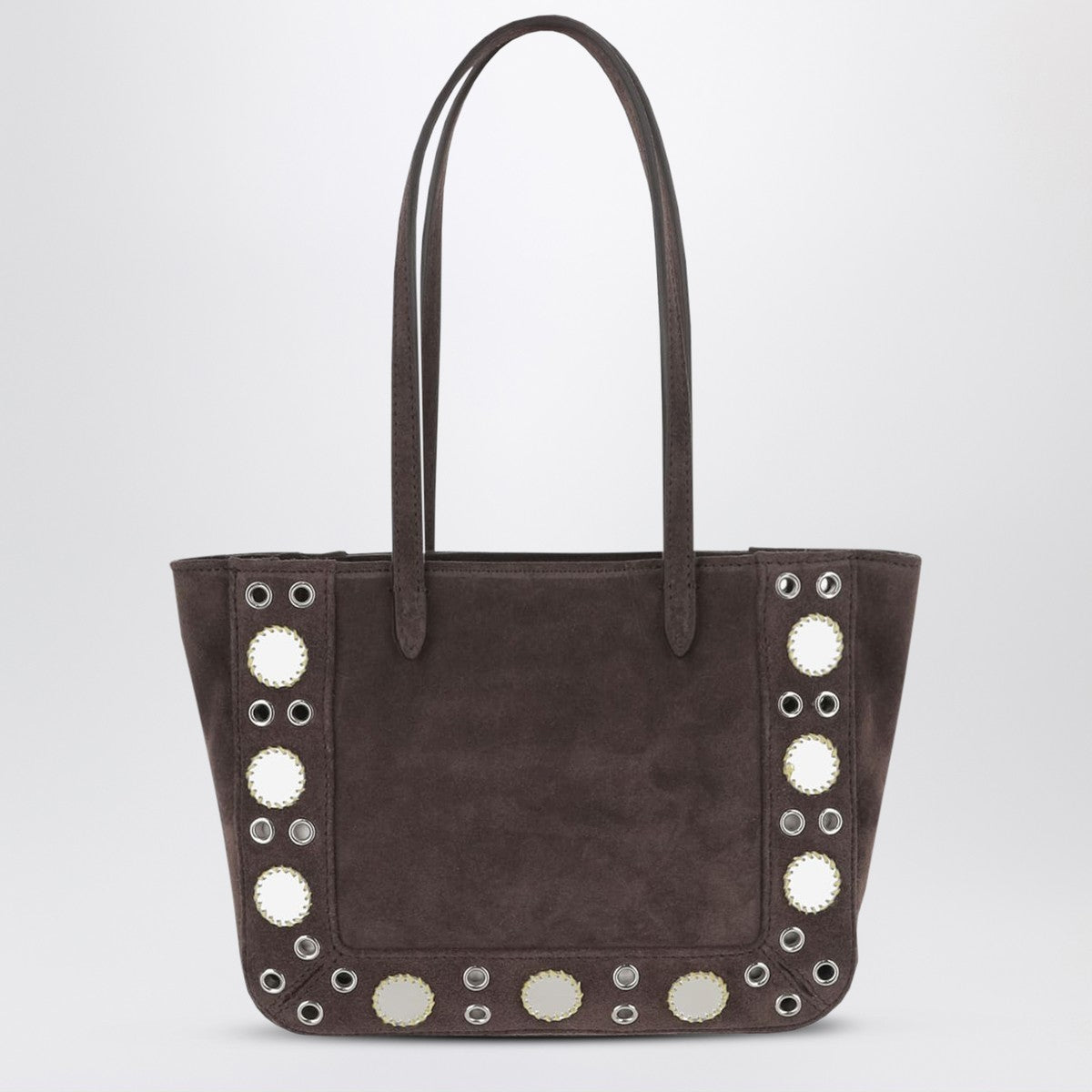 Valentino Garavani Mini tote bag Nellcôte in brown suede leather